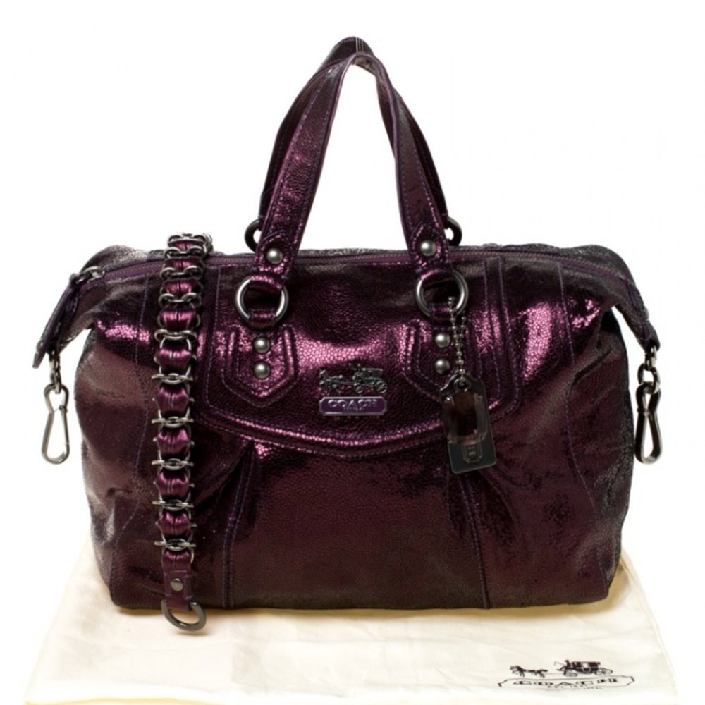Coach Purple Metallic Bag! 🧞💜